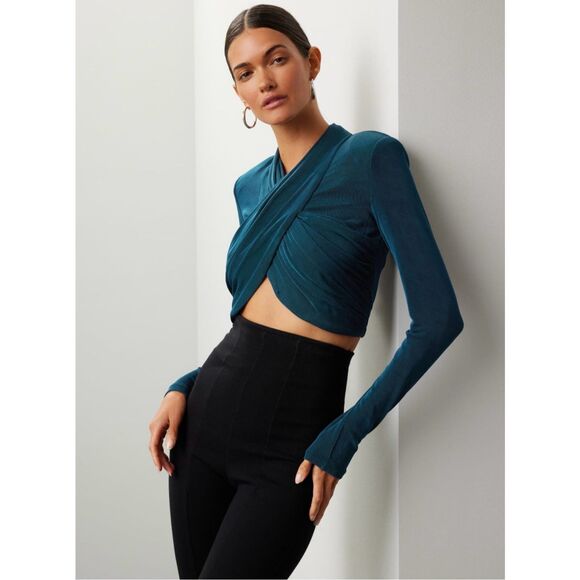 Bardot Wren Wrap Top 🩶 - Picture 1 of 13